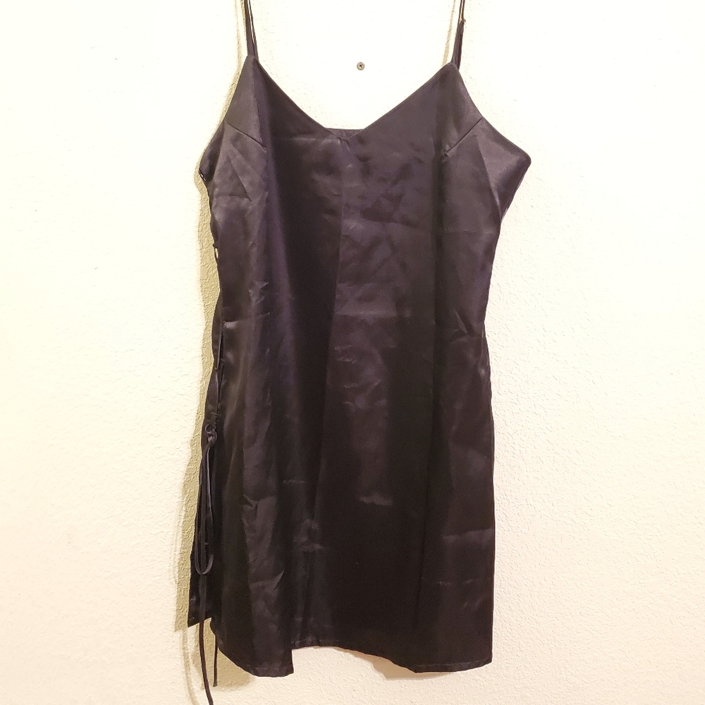 Michelle Louise L Slip Dress Black Large